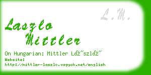 laszlo mittler business card